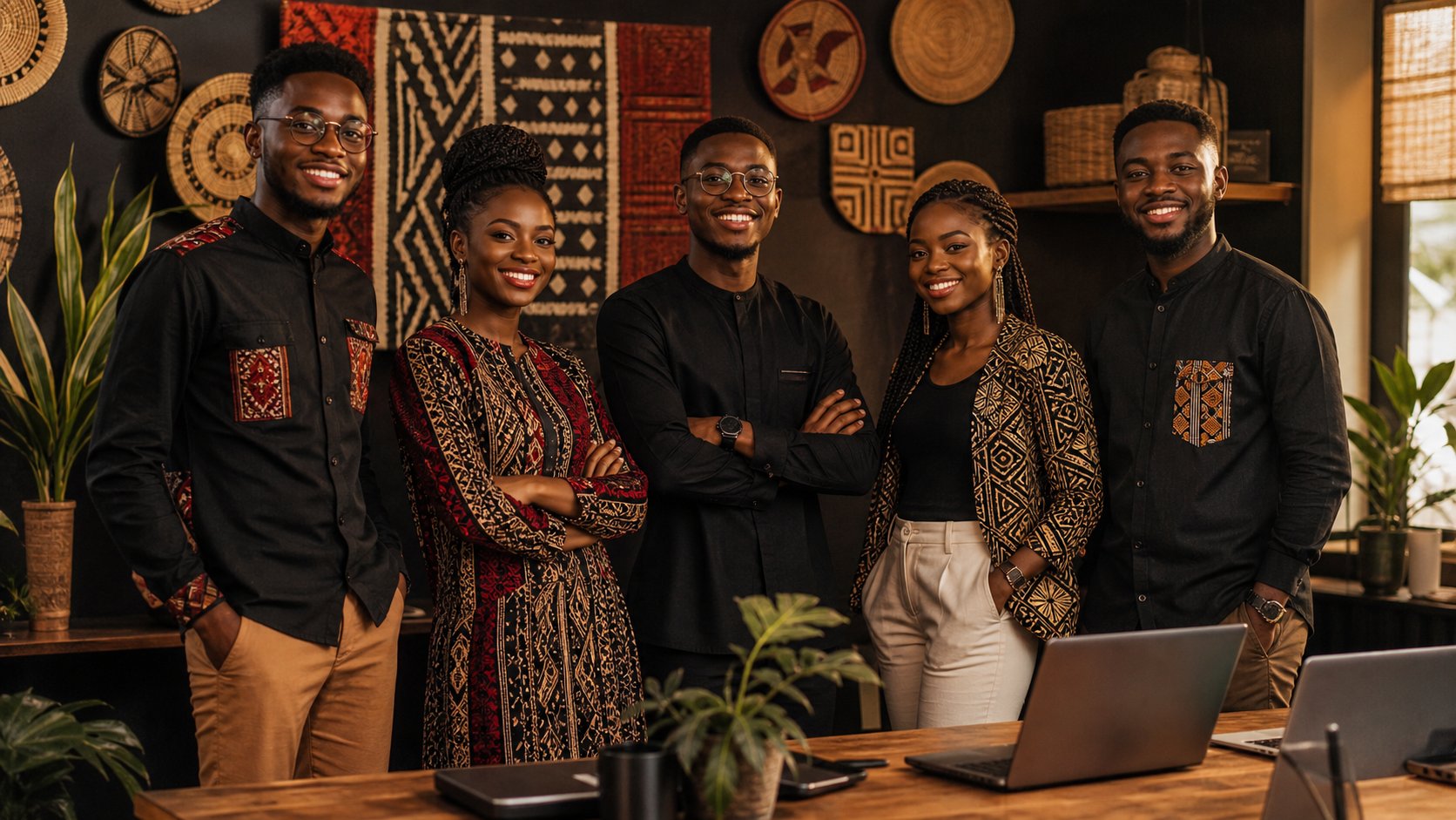L'équipe IMPACT TECH dans son studio à Douala